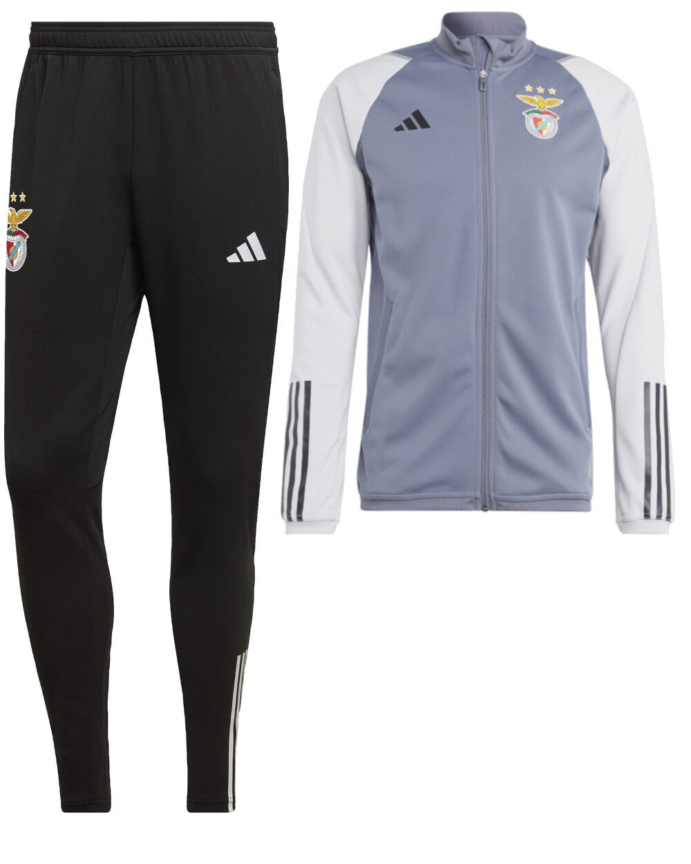 adidas Benfica Tuta Intera Allenamento Tracksuit Grigio 2023 24 Training