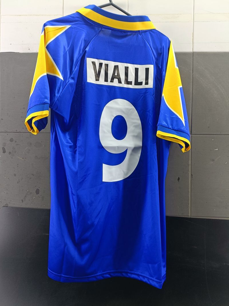 Kappa Juventus Maglia Calcio Vialli 9 UOMO Blue Finale 1995 96 Away