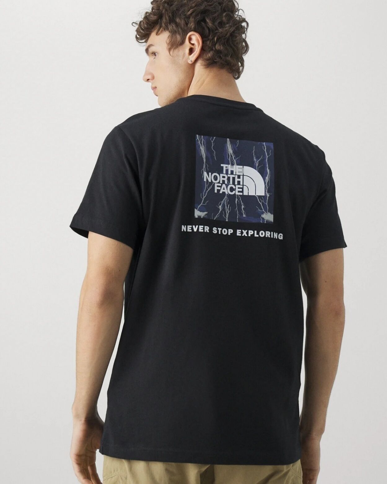 The North Face T-Shirt Maglia maglietta UOMO Nero Blue REDBOX Tee Cotone
