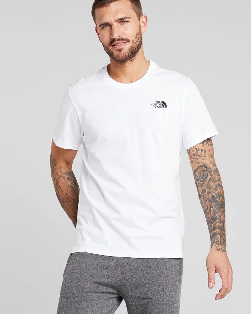 The North Face T-shirt maglia maglietta UOMO Bianco Simple Dome Tee Crew Cotone