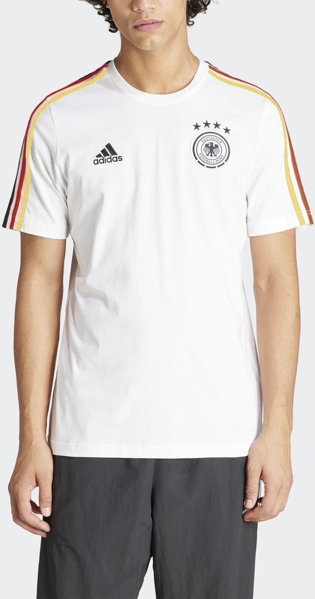 adidas Germania DFB T-shirt maglia maglietta Euro 2024 Bianco Cotone DNA