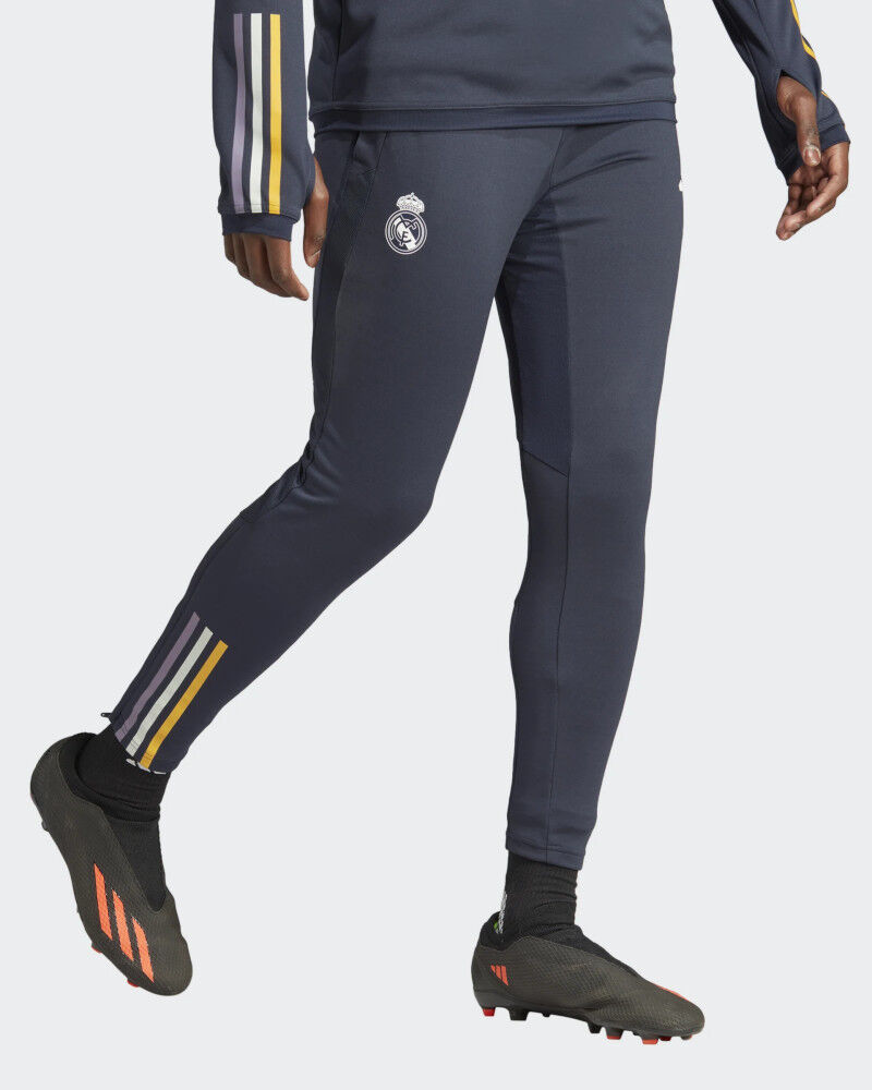 adidas Real Madrid Pantaloni tuta Pants Training Blu UOMO con TASCHE a ZIP
