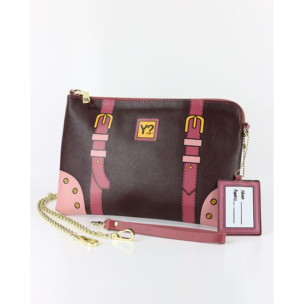 ynot? borsa donna woman bag pochette marrone scuro tracolla dr14-dark brown