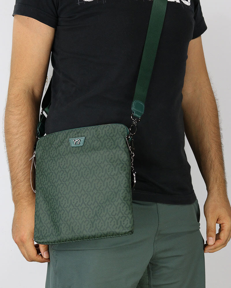 Ynot? Borsa Bag Borsello Tracolla UNISEX GU07-GREEN Cerniera Zip