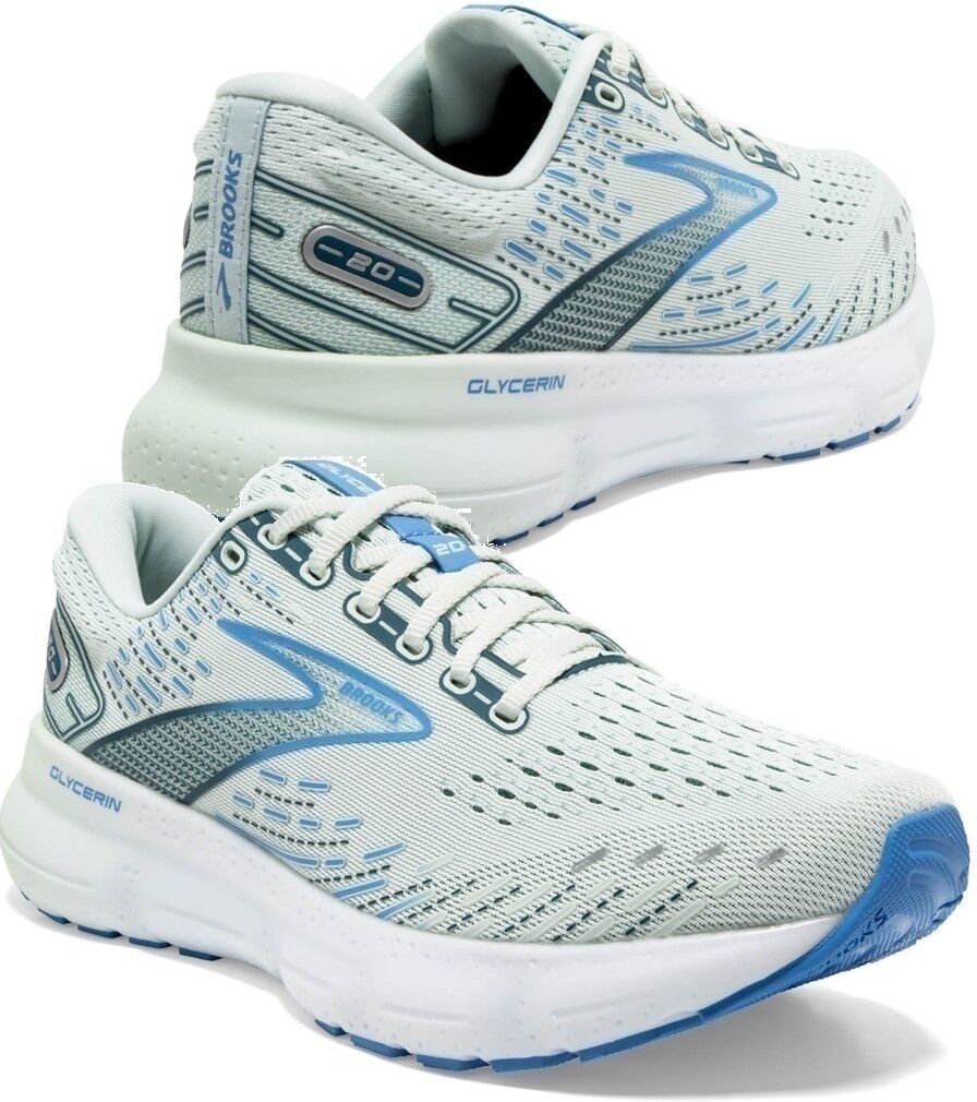 Brooks Scarpe da Corsa Running DONNA Glycerin 20 Grigio Blue Ammortizzate