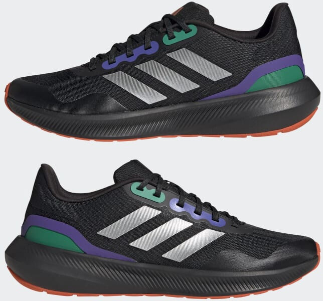 adidas Scarpe Sneakers UOMO RUNFALCON 3.0 Trail Nero Grigio Viola