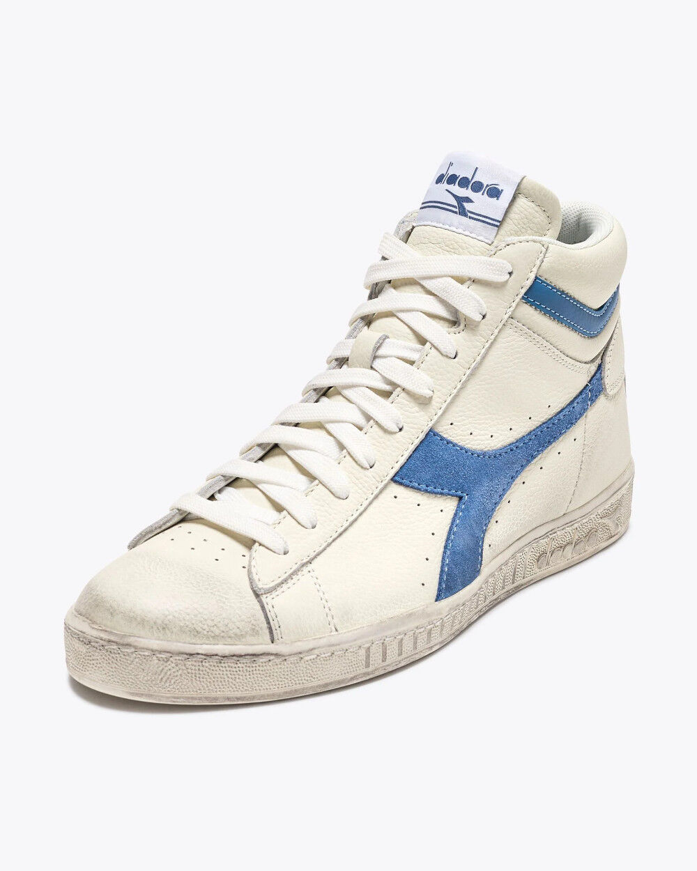 Diadora Scarpe Sneakers UOMO GAME L HIGH WAXED Bianco Blue T2