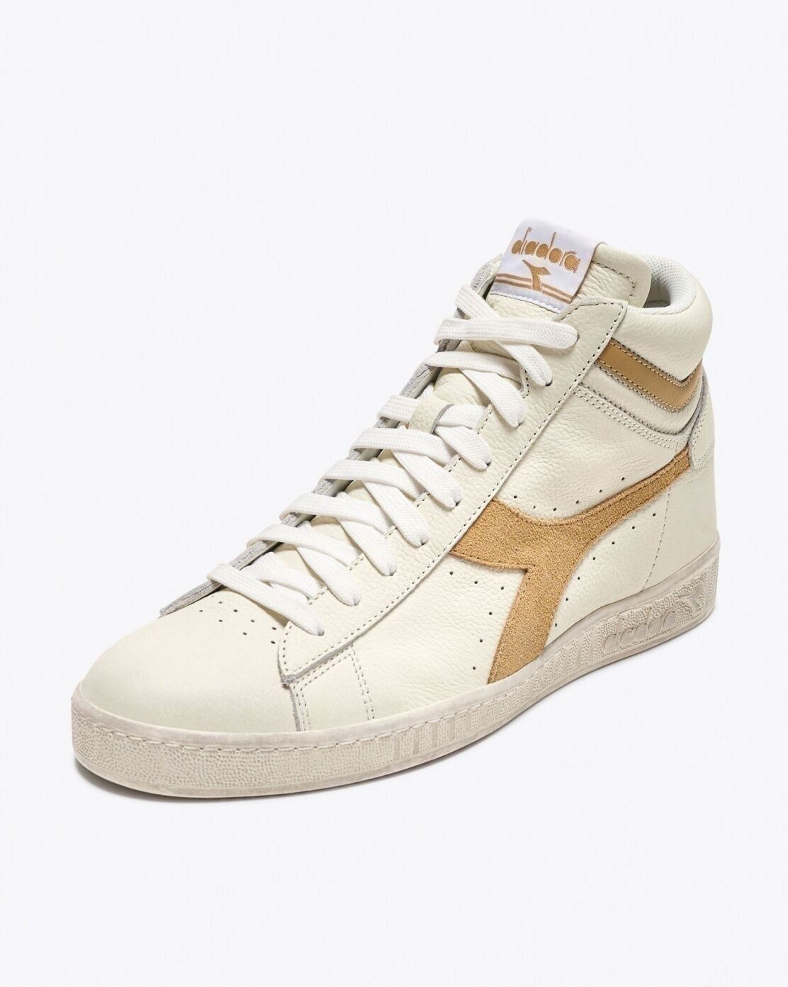 Diadora Scarpe Sneakers UOMO T2 GAME L HIGH WAXED Bianco Beige Lifestyle