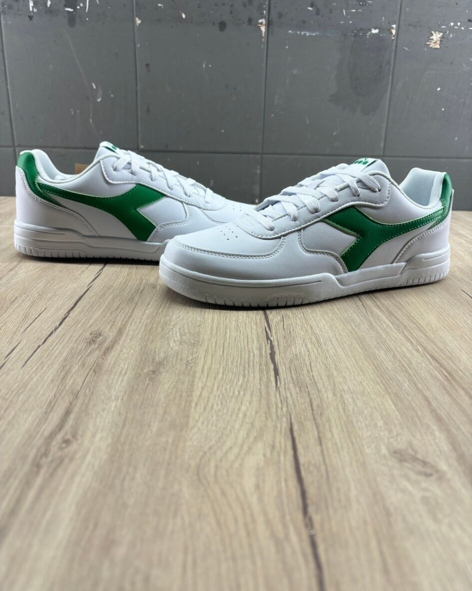 Diadora Scarpe Sneakers UOMO RAPTOR LOW Bianco Crema Pisello Skate Court