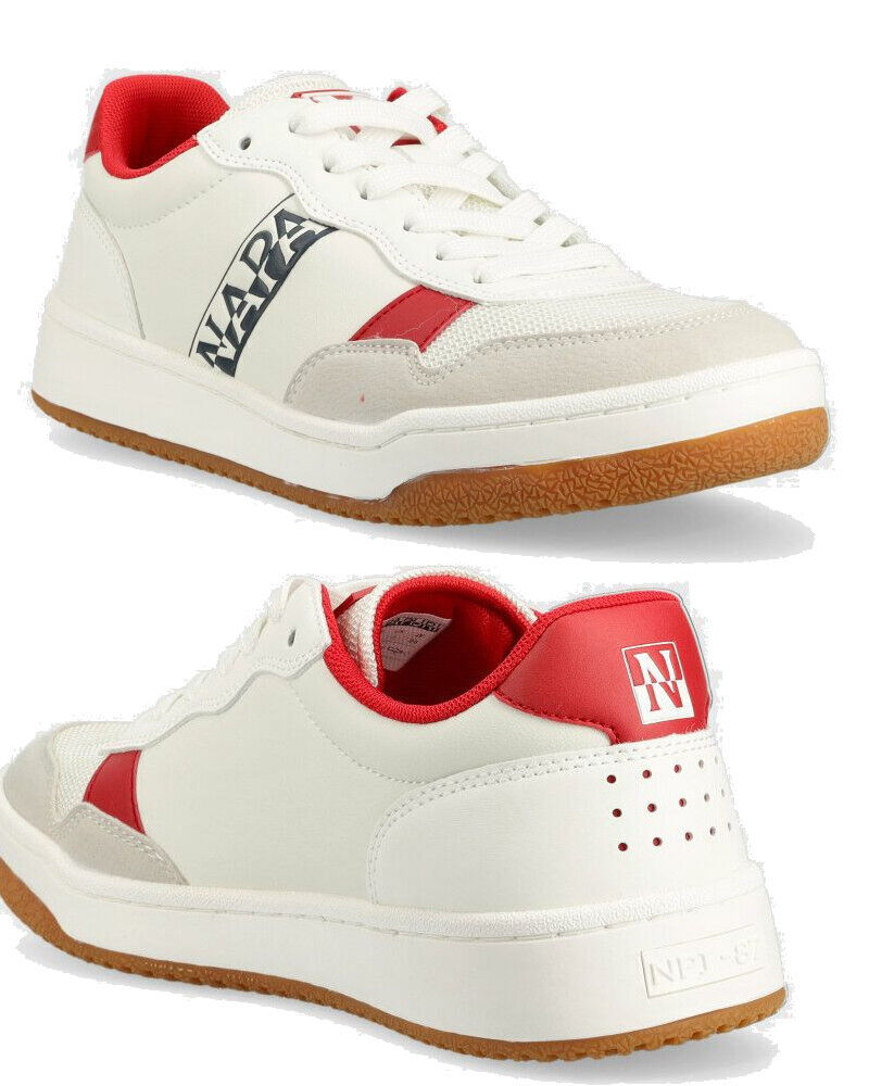 Napapijri Scarpe Sneakers UOMO Courtis Bianco Rosso Lifestyle
