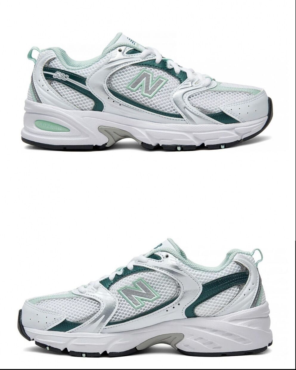 New Balance Scarpe Sneakers Unisex 530 RB Bianco Verde Lifestyle