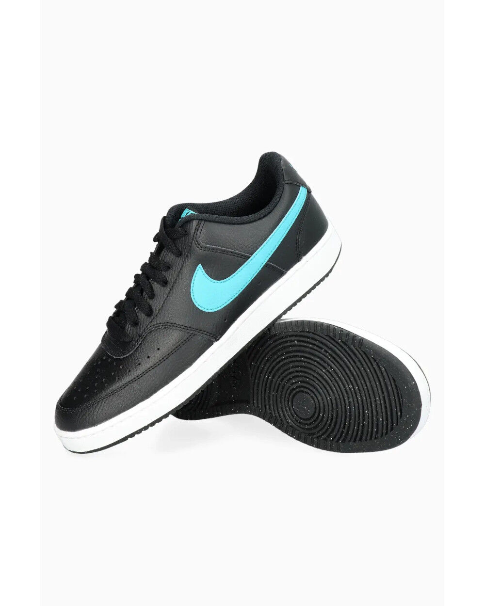 Nike Scarpe Sneakers UOMO Court Vision Low Nero Azzurro Sportswear