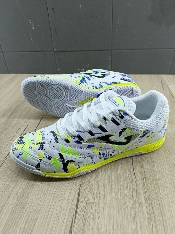 Joma Scarpe Calcio Calcetto Maxima Print 2432 Indoor Futsal Bianco