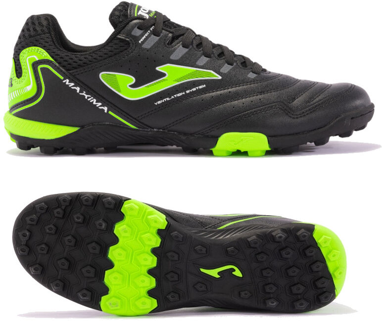 Joma Scarpe Calcio Calcetto Maxima Nero Verde 2401 Turf Trainers