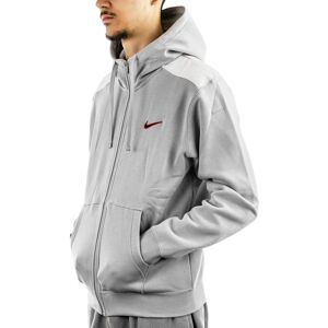 Nike Giacca Sportiva felpa cappuccio UOMO Grigio Sportswear Fleece Fz Hoodie Bb