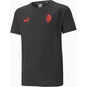 Puma Ac Milan T-shirt maglia maglietta 2022 23 Ragazzo Nero Casuals