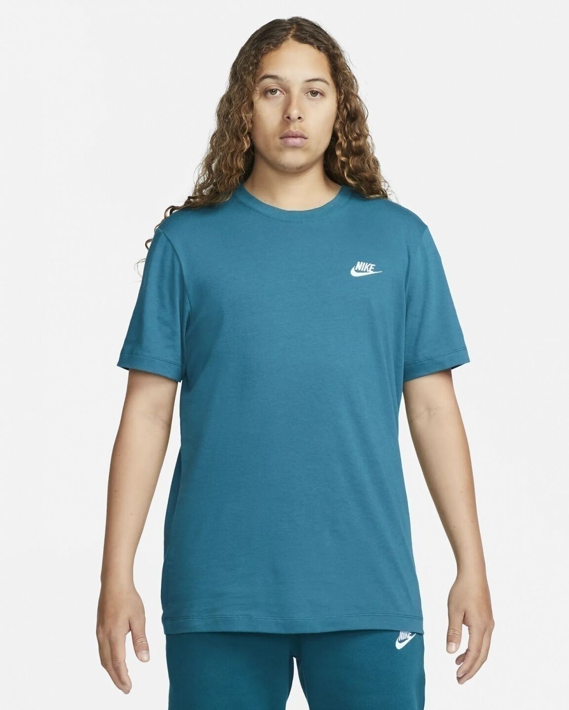 Nike T-shirt maglia maglietta UOMO Verde NSW CLUB TEE Cotone lifestyle