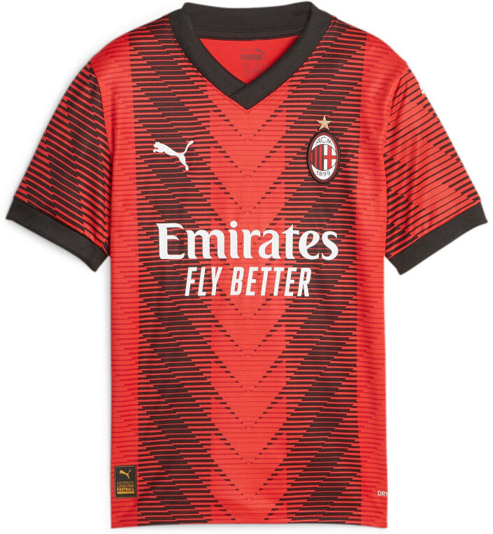 Puma Ac Milan Maglia Calcio Bambino Ragazzo Rosso Nero Home 2023 24