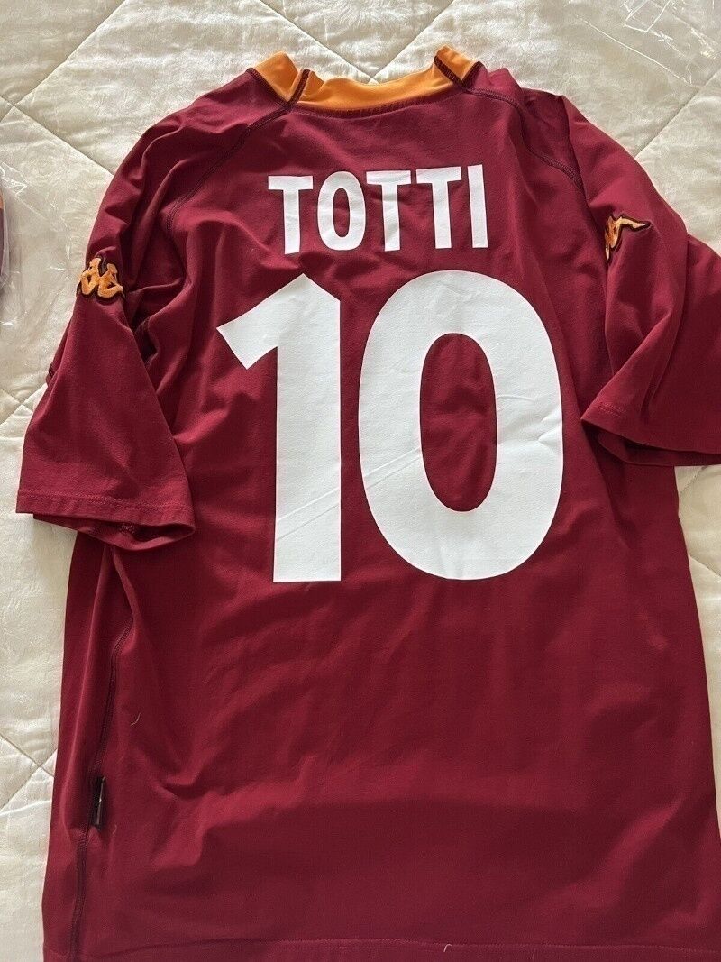 Kappa As Roma Maglia Calcio Rosso Totti 10 2000 2001 vintage storiche