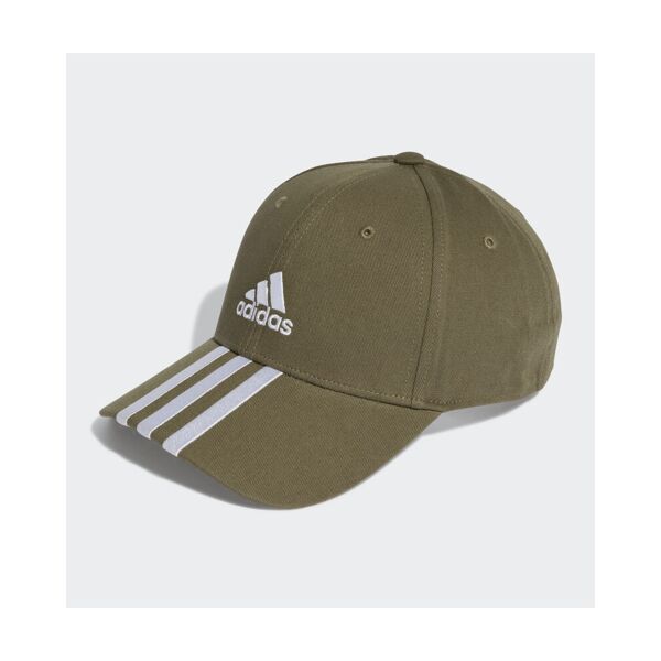 adidas cappello berretto verde oliva 3 stripes baseball twill cotone