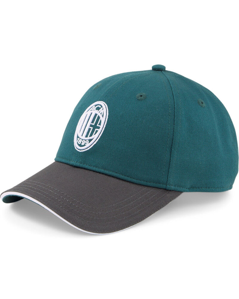 Puma Ac Milan Cappello Berretto Unisex Verde Cotone ARCHIVE BaseBall