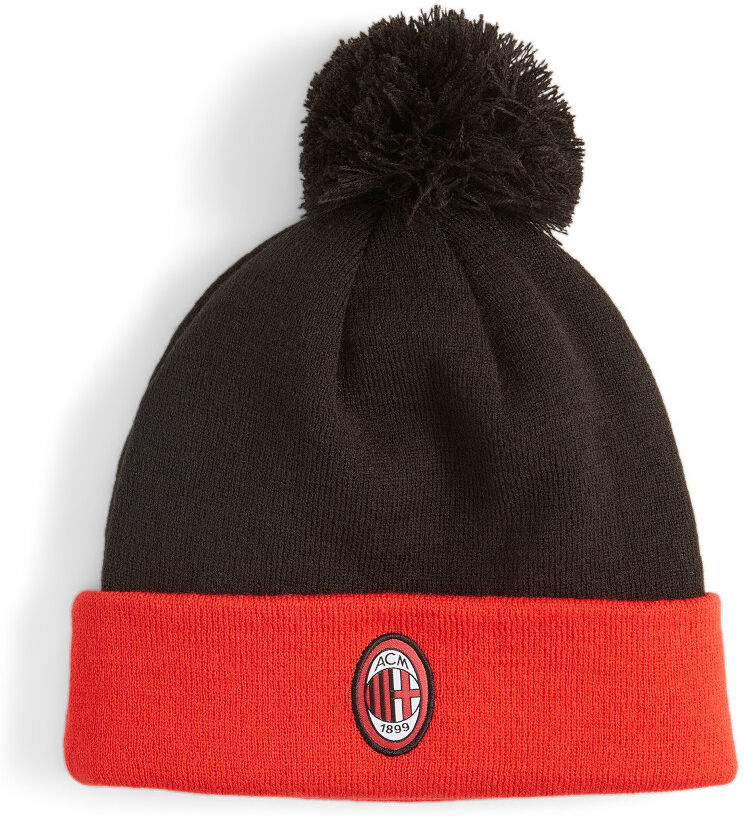 Puma Ac Milan Cappello Berretto Rosso Nero Fan Pom Woolie Beanie