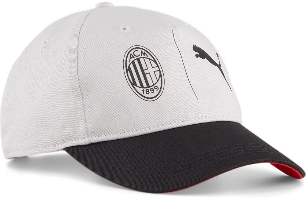 Puma Ac Milan Cappello Berretto Unisex Grigio Baseball Fan 2023 24 Cotone