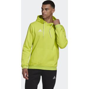 adidas Felpa Cappuccio Hoodie UOMO Verde Fluo ENTRADA 22 SWEAT Cotone Felpato