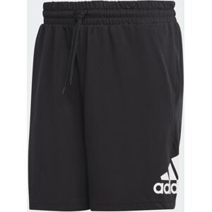 adidas Pantaloncini Shorts UOMO Nero Cotone Jersey Big Logo Single Jersey