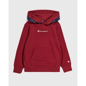 Champion Felpa Cappuccio Hoodie UOMO Pullover Banda jacquard Rosso