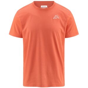 Kappa T-shirt maglia maglietta UOMO Arancione Camelia Cotone Logo Cafers