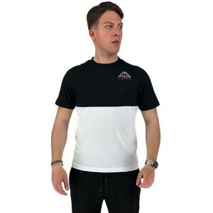 Kappa T-shirt maglia maglietta UOMO Bianco Nero LOGO EDWIN Cotone