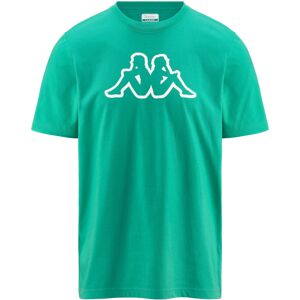 Kappa T-shirt maglia maglietta UOMO Verde LOGO CROMEN Cotone