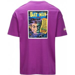 Kappa T-shirt maglia UOMO Viola Authentic Zaki Warner Bros Batman Lifestyle