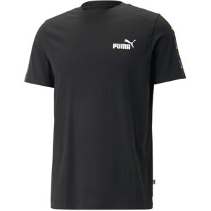 Puma T-shirt maglia maglietta UOMO Nero Ess TAPE LOVE IS LOV Cotone lifestyle