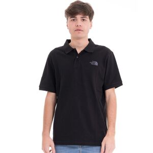 The North Face Polo Maglia UOMO Nero PIQUET M Regular Cotone