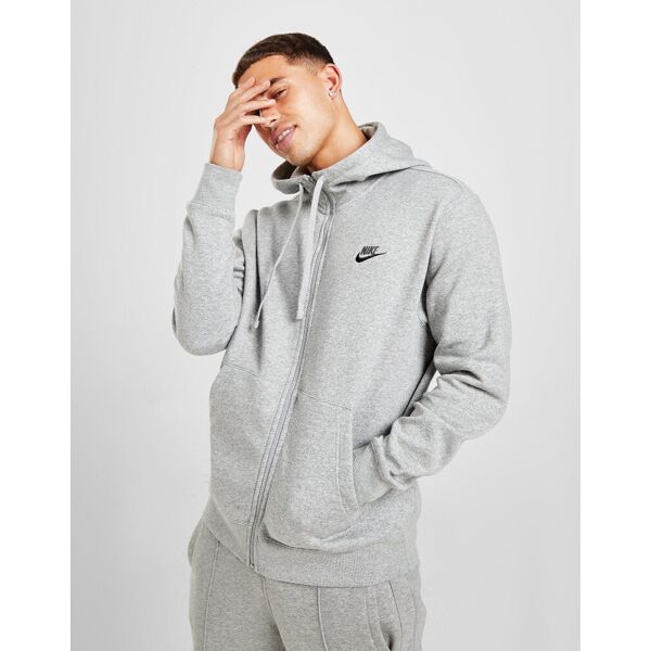 nike giacca felpa cappuccio uomo grigio club dt hoodie fz bb cotone