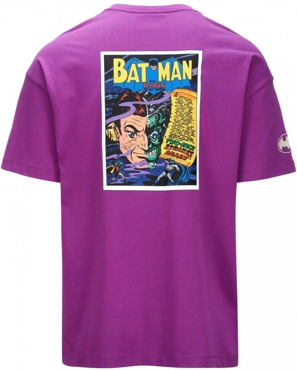 Kappa T-shirt maglia UOMO Viola Authentic Zaki Warner Bros Batman Lifestyle