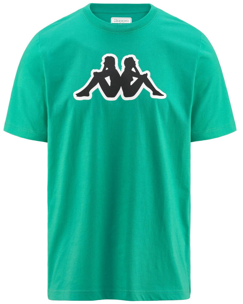 Kappa T-shirt maglia maglietta UOMO Verde LOGO ZOBI Cotone
