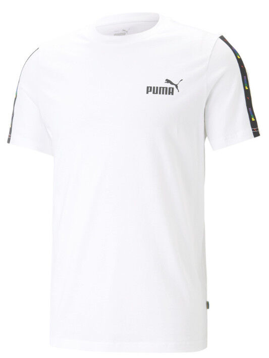 Puma T-shirt maglia maglietta UOMO Bianco Ess TAPE LOVE IS LOV Cotone