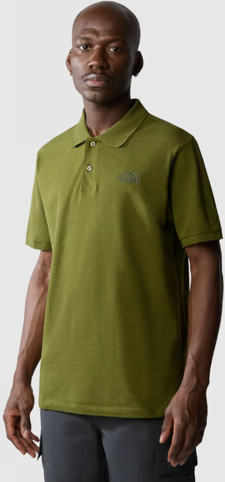 The North Face Polo Maglia UOMO PIQUET M Verde Oliva Cotone