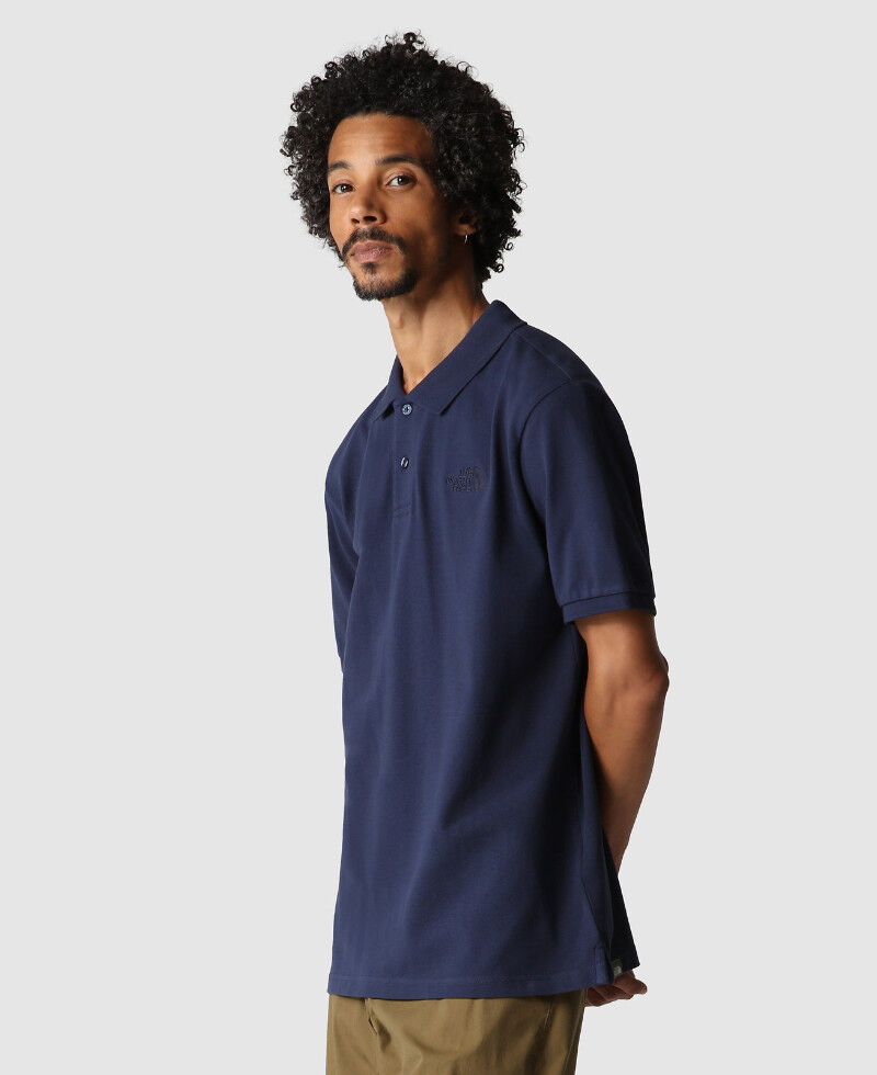 The North Face Polo Maglia UOMO Blu PIQUET M Cotone