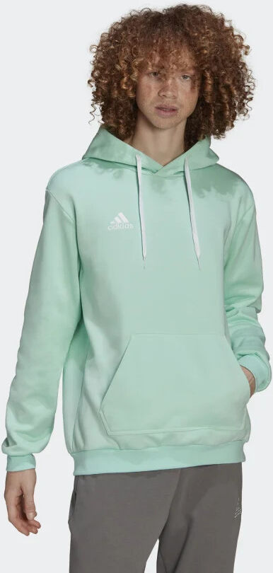 adidas Felpa Cappuccio Hoodie UOMO ENTRADA 22 SWEAT Clear Mint con tasche