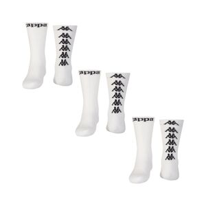 Kappa Calze calzini Socks Unisex Banda Bianco Authentic ATEL 3PACK mezza gamba