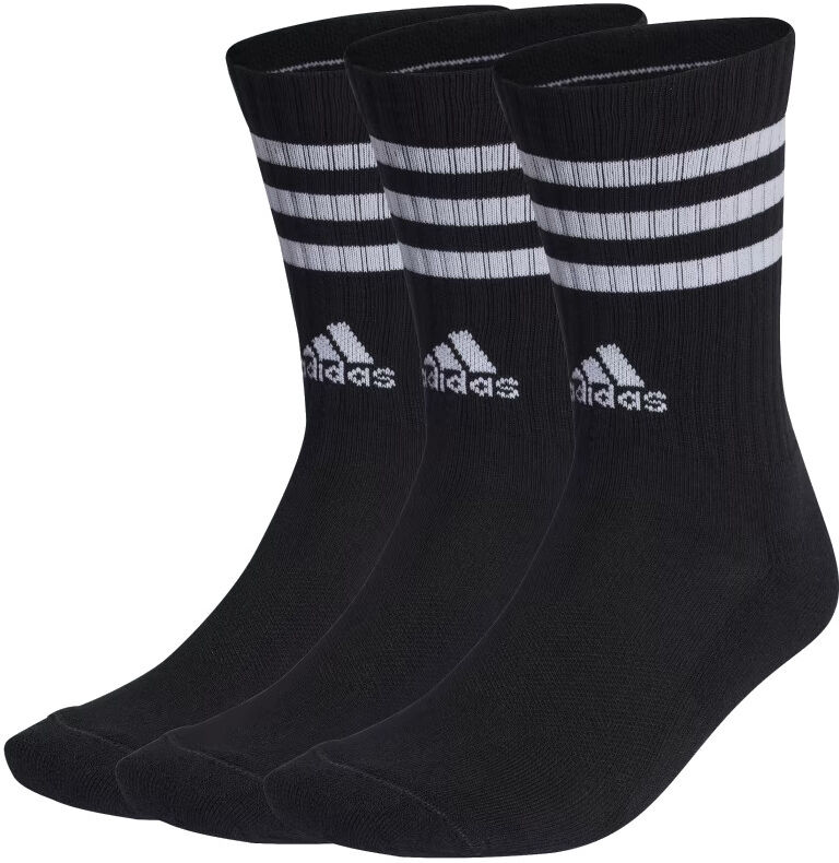 adidas Calze calzini Socks Nero cotone 3-Stripes Cushioned 3 paia