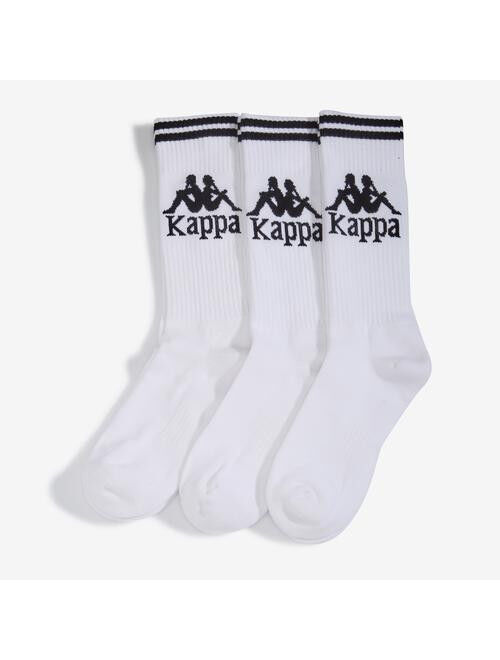 Kappa Calze calzini Socks Unisex Bianco ASTER 3PACK mezza gamba