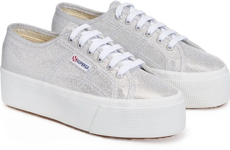 Superga Scarpe Sneakers DONNA 2790 LAME Platform zeppa Grigio