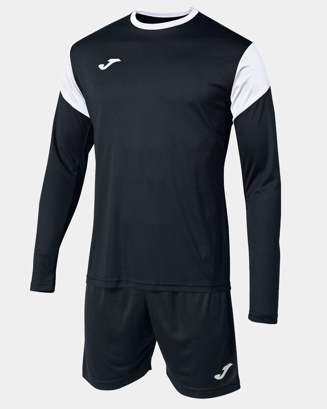 Joma kit set completo calcio portiere UOMO PHOENIX GK Nero Bianco