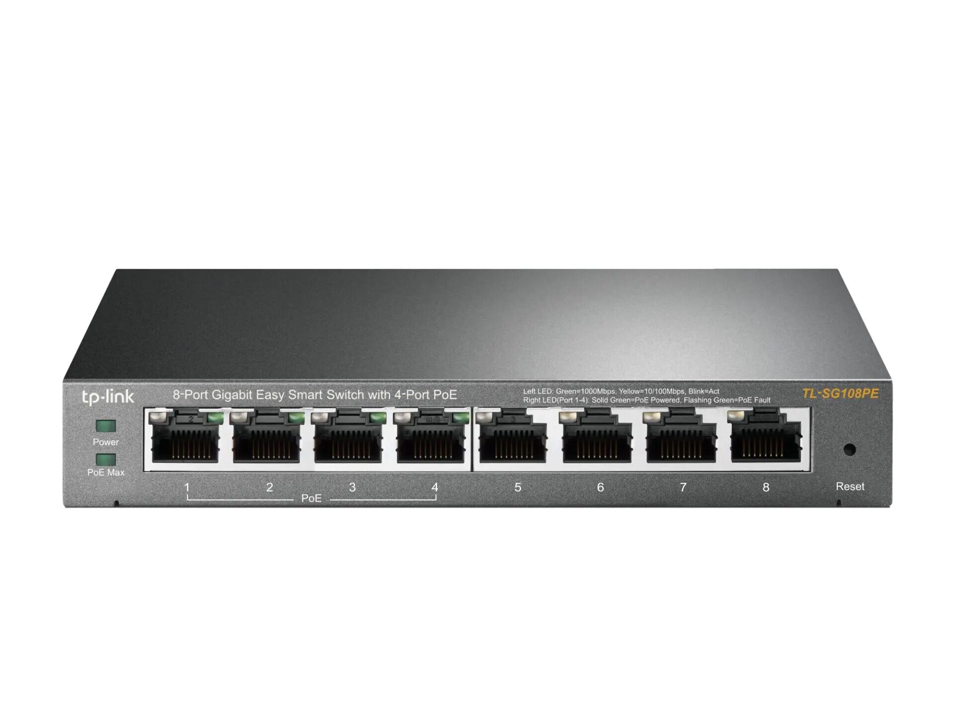 TP-Link Sg108pe Easy Smart Switch 8x Gigabit Ethernet 4x Poe Out (802.3af)