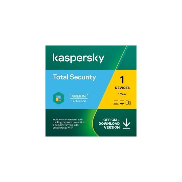 kaspersky total security 2023 pc mac 1 dispositivo 1 anno